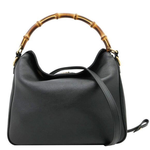 Gucci Diana Medium Leather Top Handle Shoulder Bag Black 746124 - Picture 3 of 13